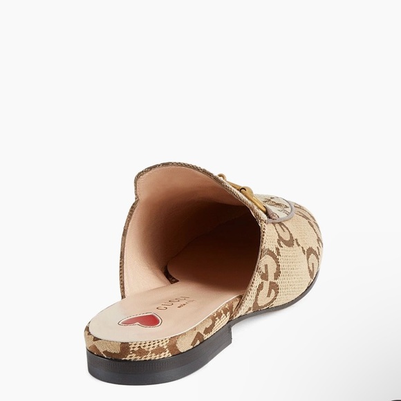 GUCCI Princetown Canvas Mule Slippers - Picture 5 of 11
